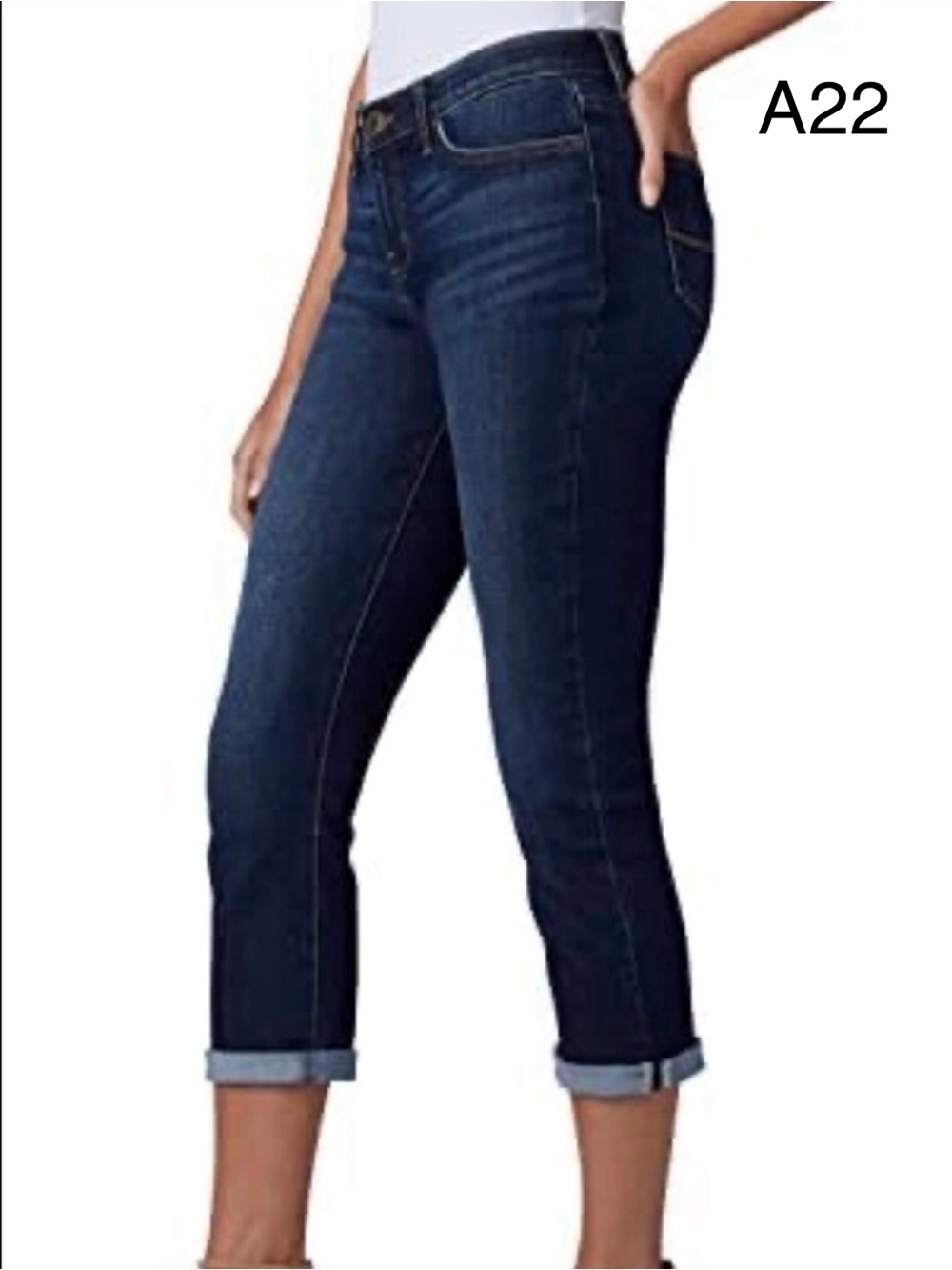 PAIGE Dark Indigo Cropped Slim Jeans,Size 26